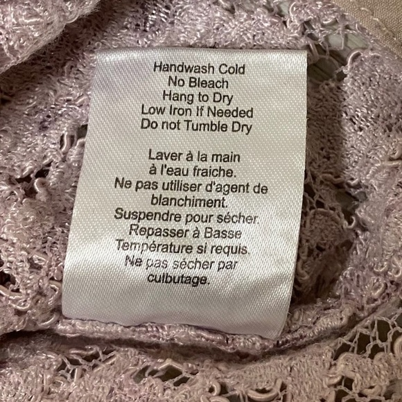 ARITZIA WILFRED RACER BACK LACE TANK TOP w SILK TRIM | L  #FML130016 - Picture 3 of 4